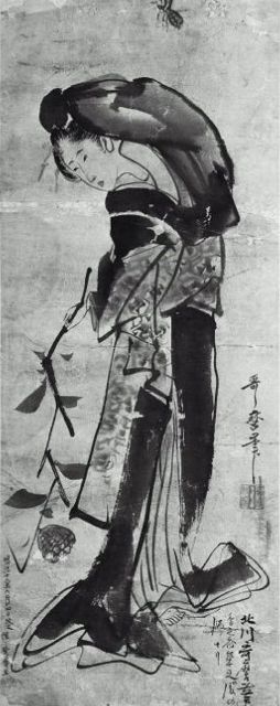 Utamaro - femme au nid de guêpe