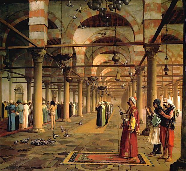 Gérôme - Public Prayer in the Mosque of Amr_Cairo